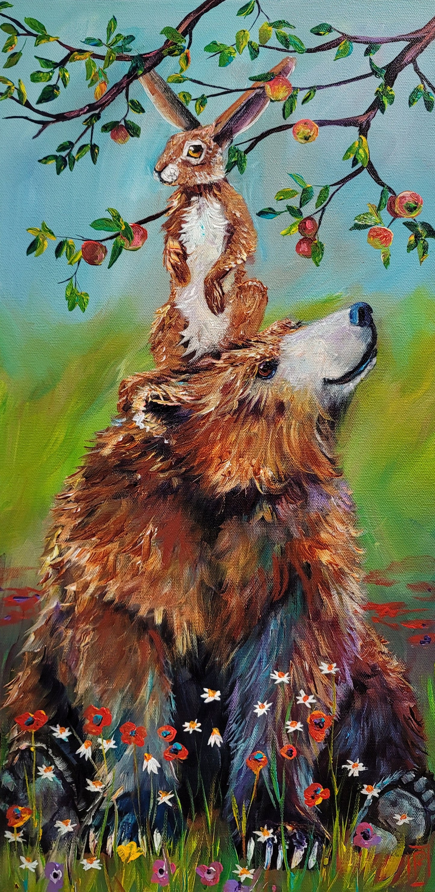 Fall Harvest- original acrylic painting - 12" x 24" - $425