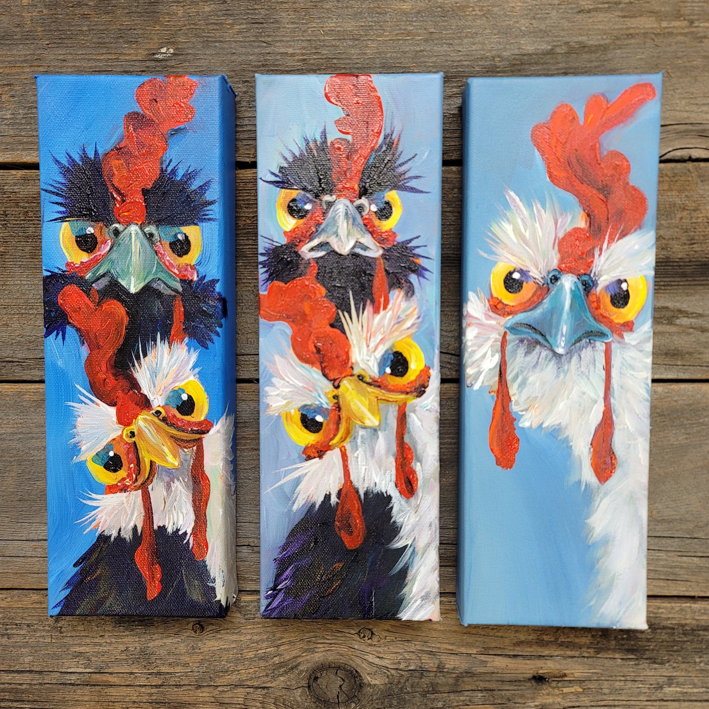 4 x 12 inch Original Acrylic Paintings - $95 each!