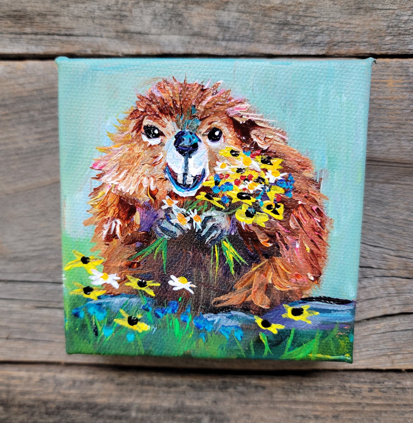4 x 4 inch Original Acrylic Paintings - $50 each!