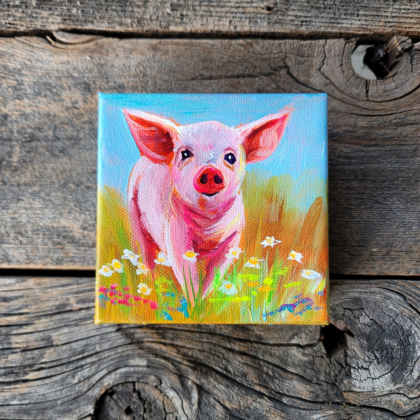 4 x 4 inch Original Acrylic Paintings - $50 each!