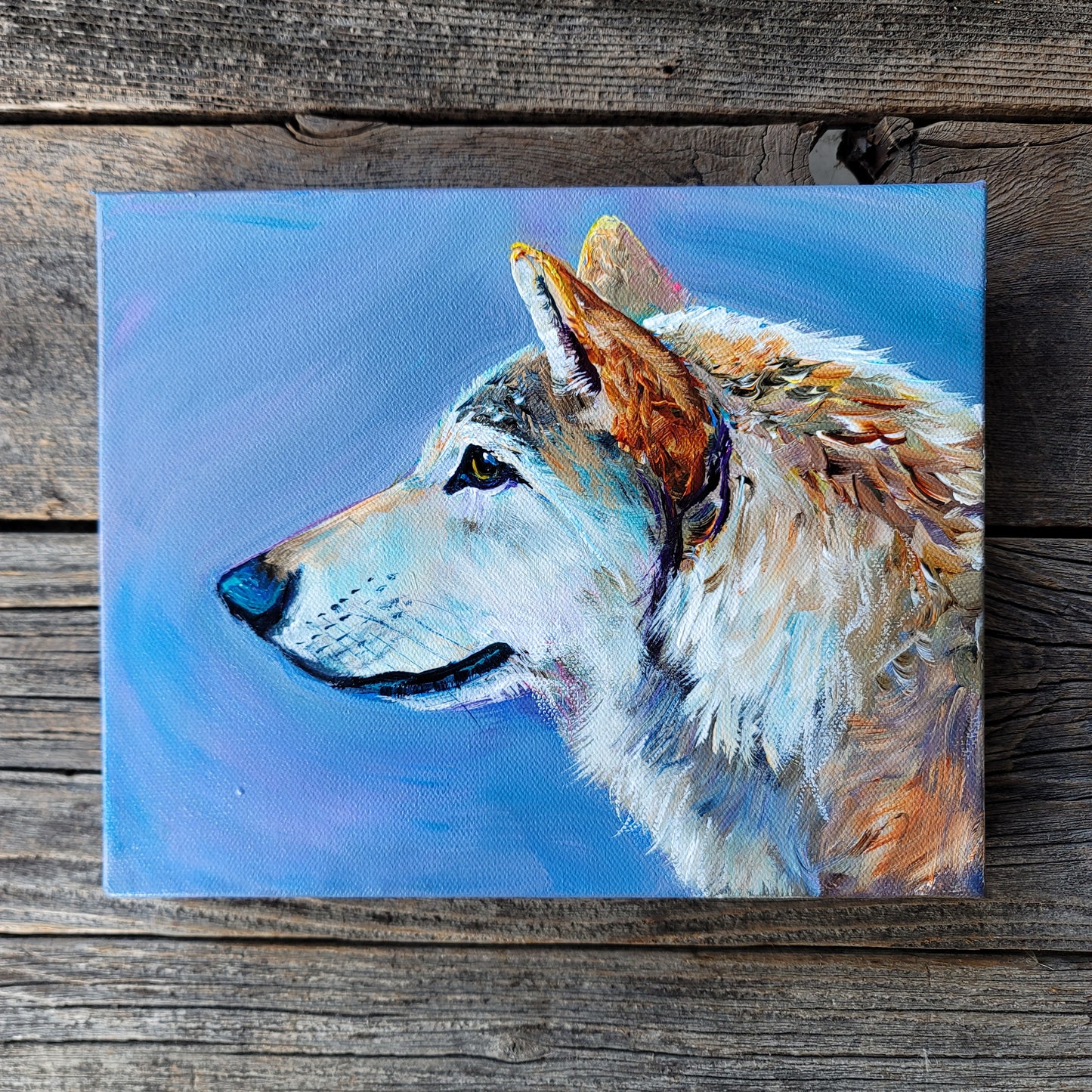 Lobo - 8 x 10 inch original acrylic painting - $150