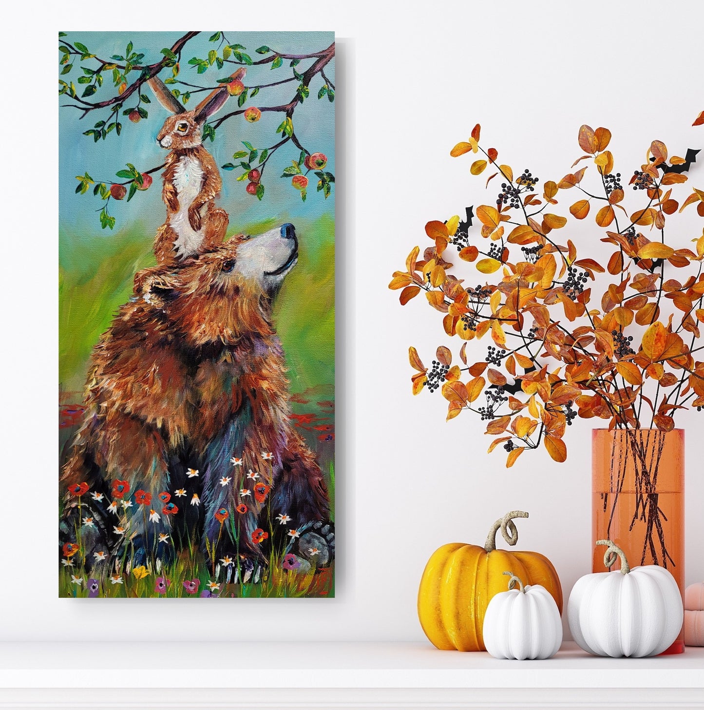Fall Harvest- original acrylic painting - 12" x 24" - $425