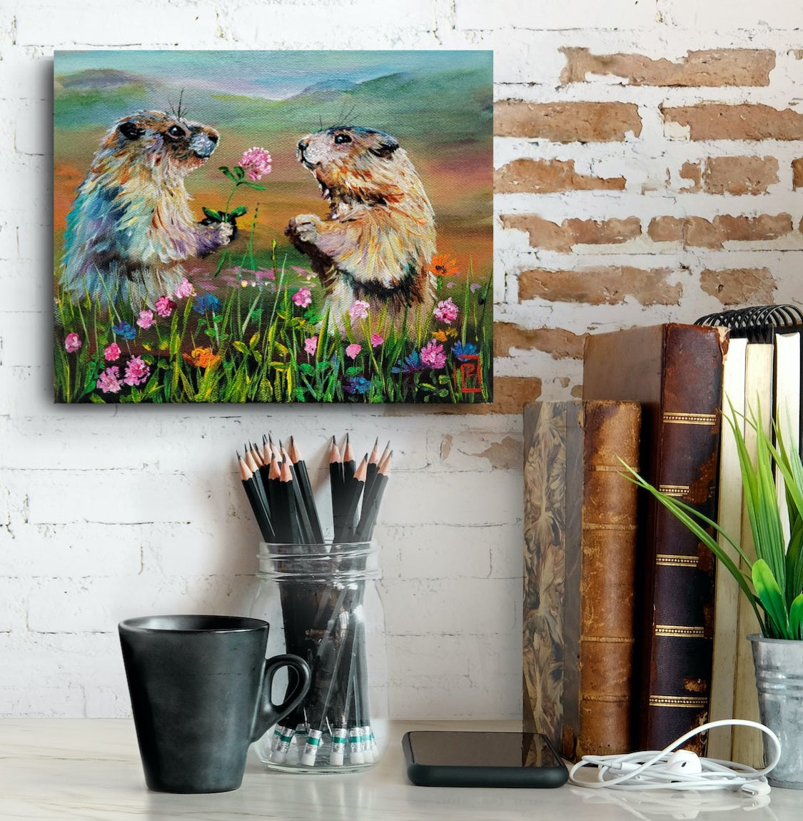 THE PROPOSAL - A Sound of Music kind of vibe in this one - 8" x 10" ACRYLIC PAINTING