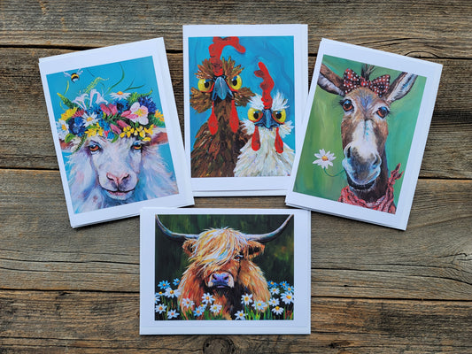 Greeting Cards - Farm Animals