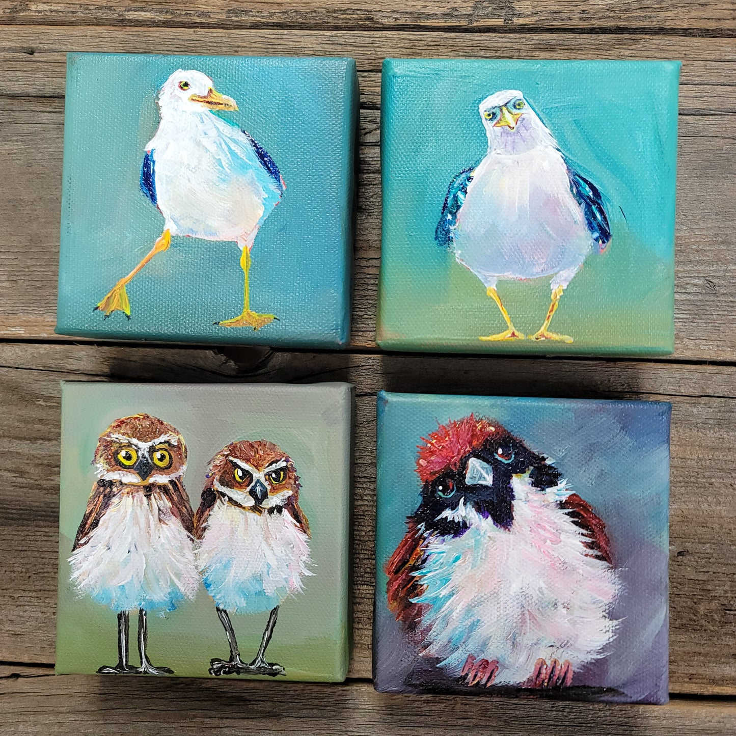 4 x 4 inch Acrylic Paintings -  $50 each!