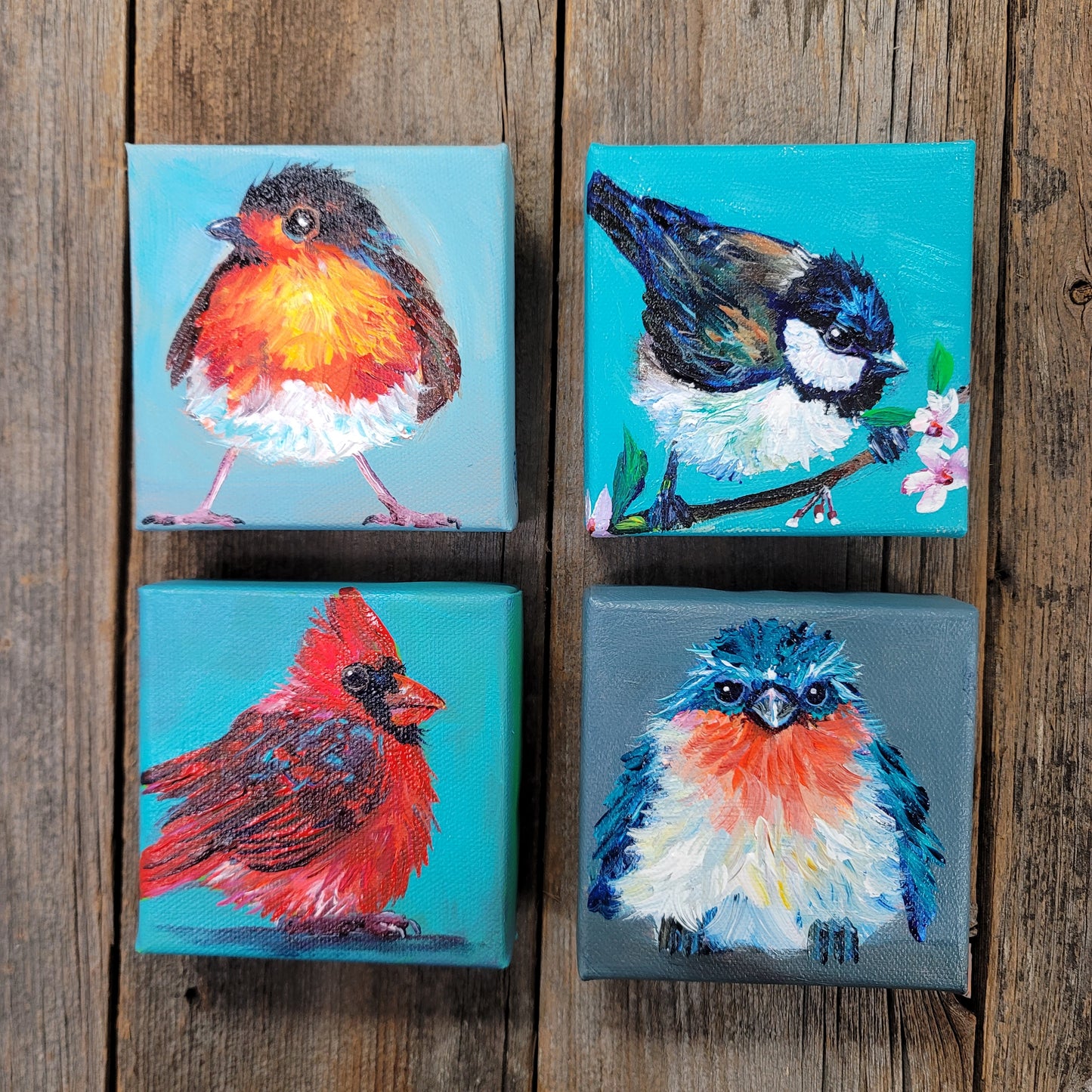 4 x 4 inch Acrylic Paintings -  $50 each!