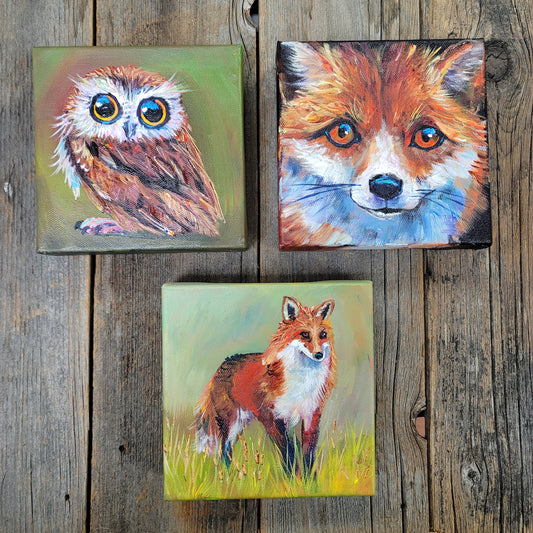 6 x 6 inch Acrylic Paintings -  $80 each!