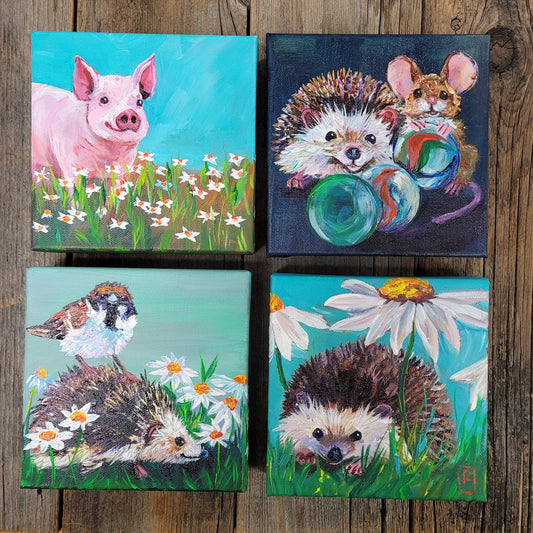 6 x 6 inch Acrylic Paintings -  $80 each!