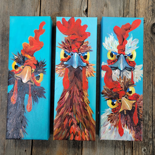 4 x 12 inch Acrylic Paintings -  $95 each!