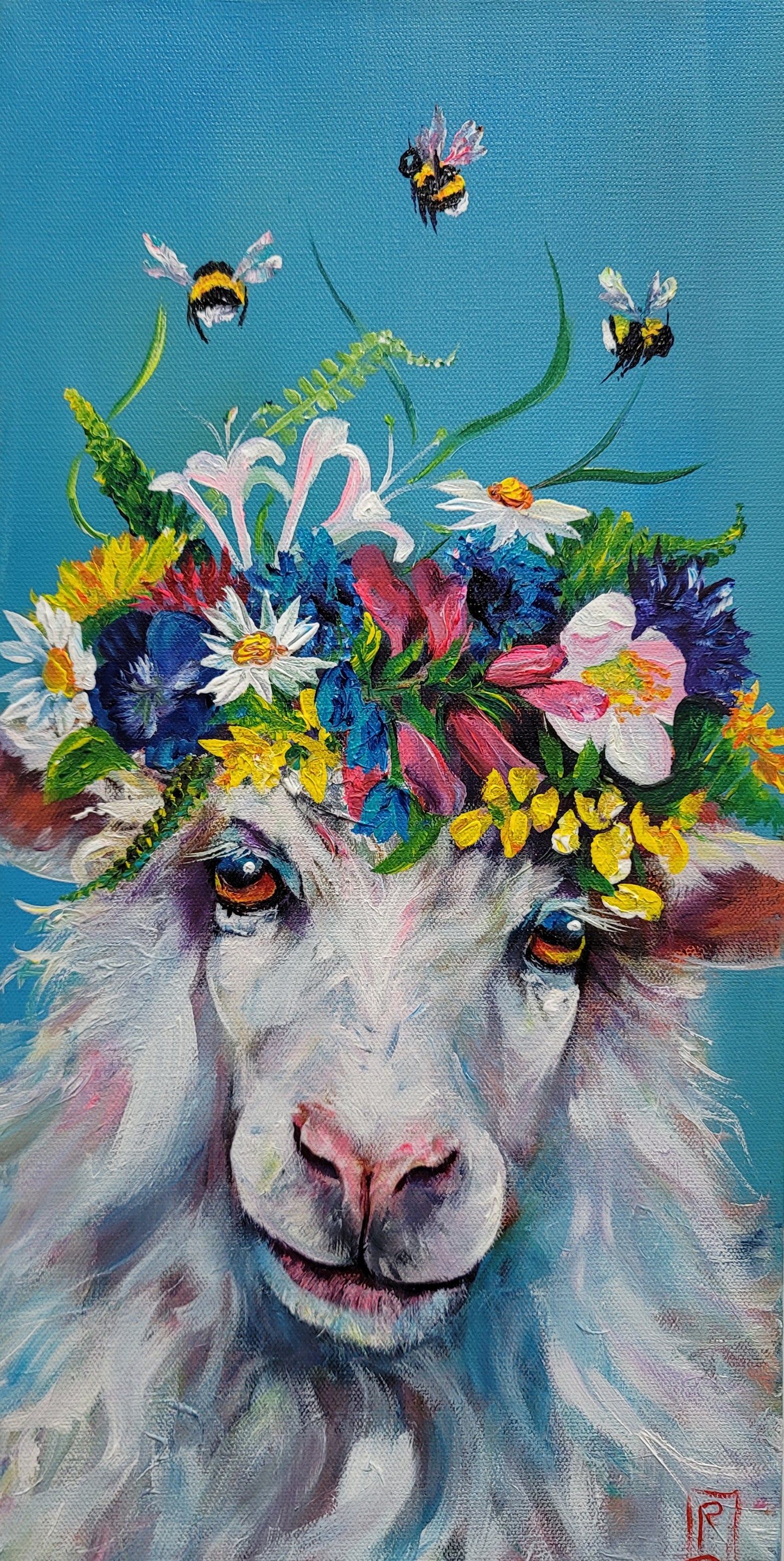 Gloria - acrylic painting 10" x 20"