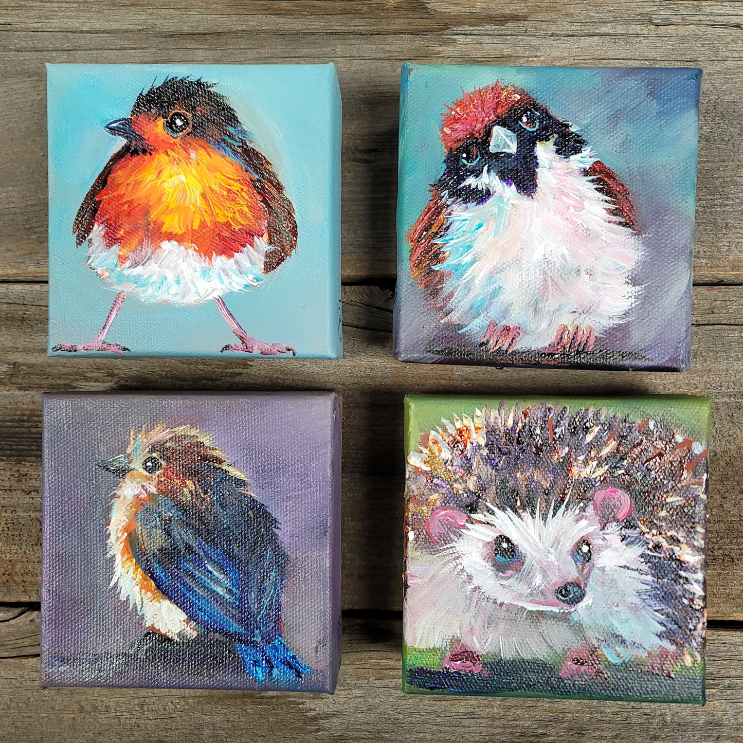 4 x 4 inch Original Acrylic Paintings -  $50 each!