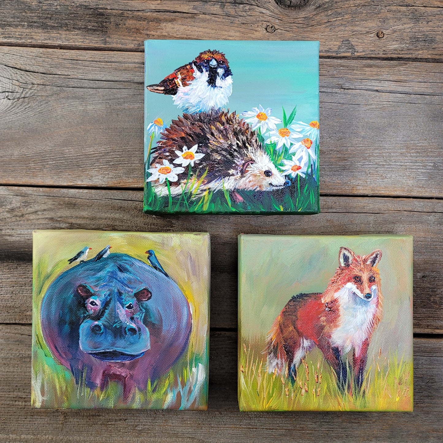 6 x 6 inch Original Acrylic Paintings -  $80 each!