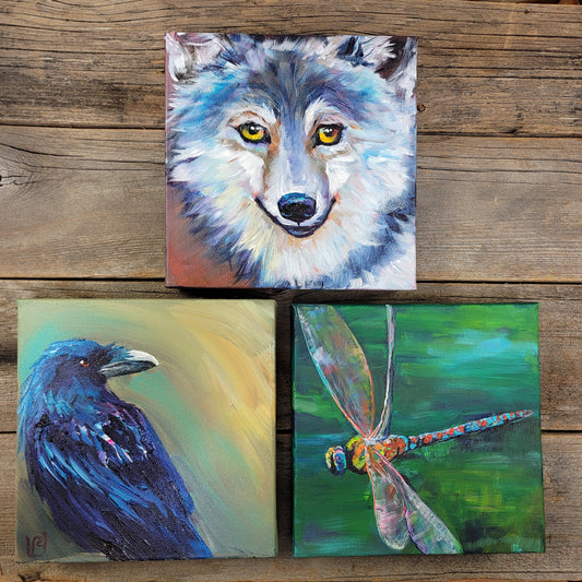 8x 8 inch Original Acrylic Paintings -  $95 each!