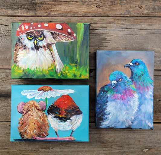 5 x 7 inch Original Acrylic Paintings -  $80 each!