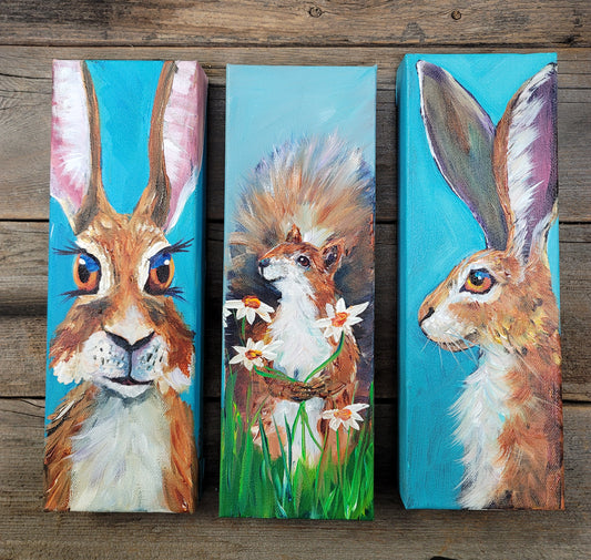 4 x 12 inch Original Acrylic Paintings -  $95 each!