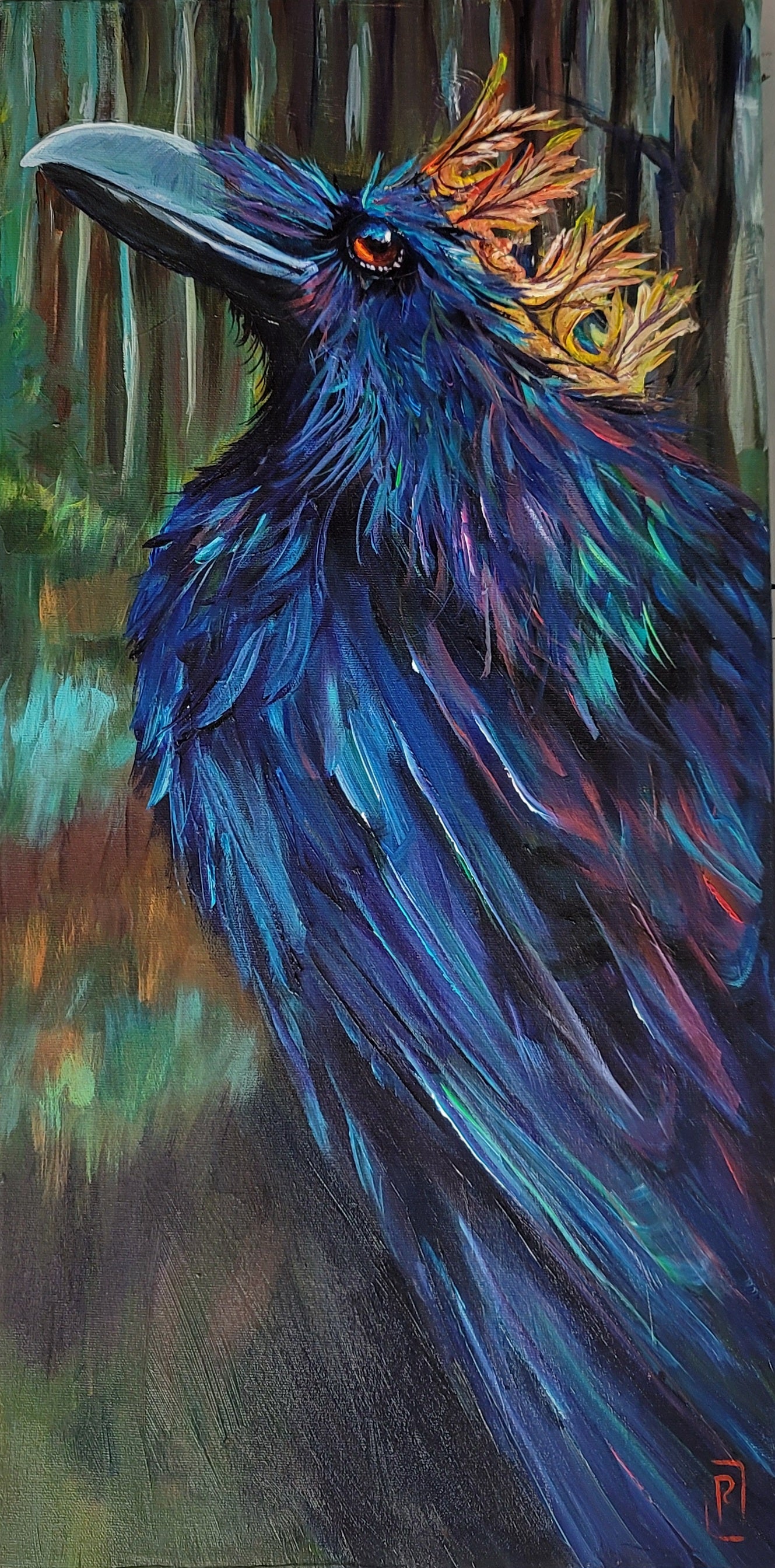 Royalty - original acrylic painting -  12" x 24" - $425