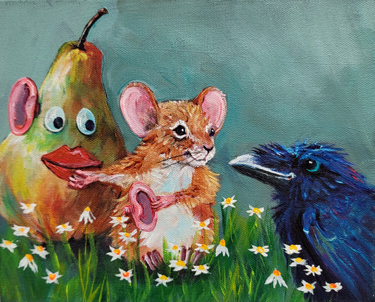 Mr. Pear Head - Original Acrylic Painting - 8 x 10 inch -  $150 each