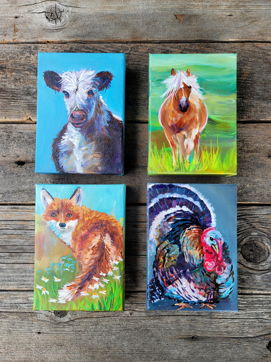 5 x 7 inch Original Acrylic Paintings -  $80 each!