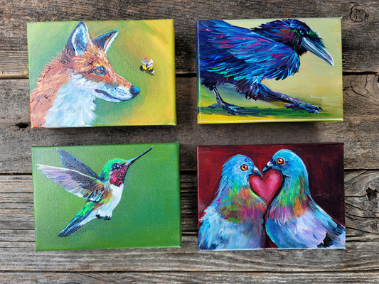 5 x 7 inch Original Acrylic Paintings -  $80 each!