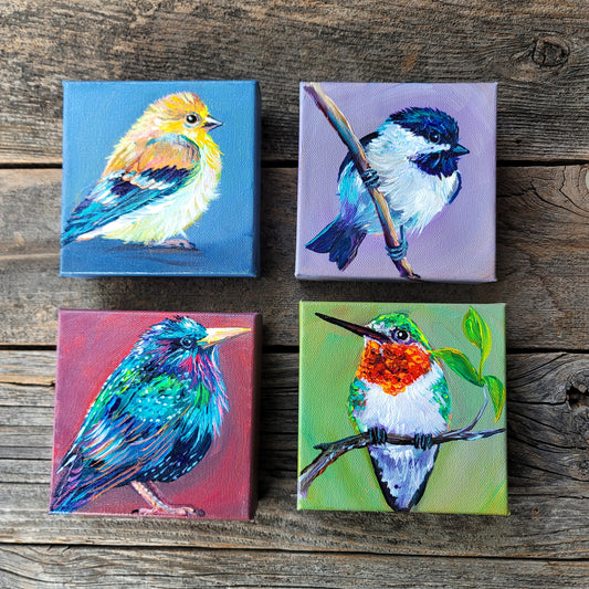 5 x 5 inch Original Acrylic Paintings -  $60 each!