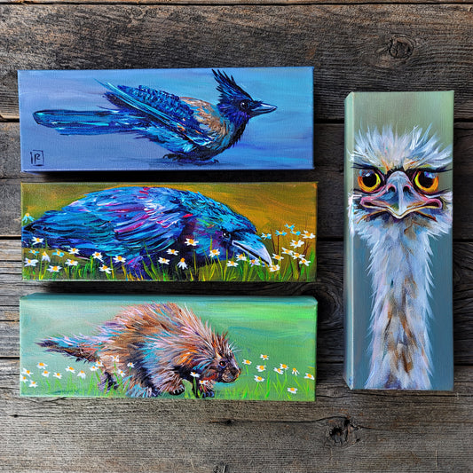 4 x 12 inch Original Acrylic Paintings -  $95 each!
