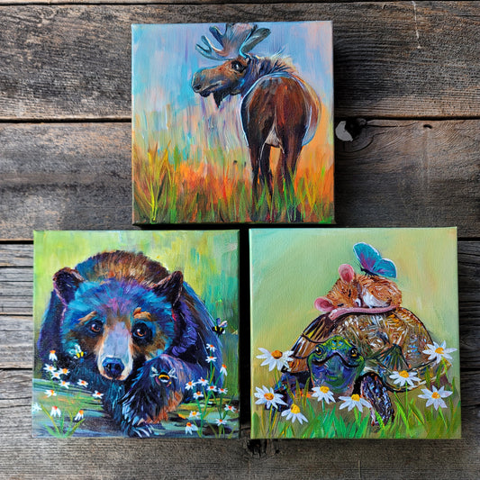 8x 8 inch Original Acrylic Paintings -  $95 each!