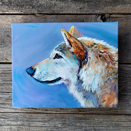 Lobo - 8 x 10 inch original acrylic painting  - $150