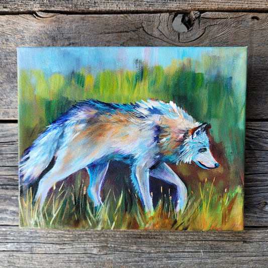 Prowler - 8 x 10 inch original acrylic painting  - $150