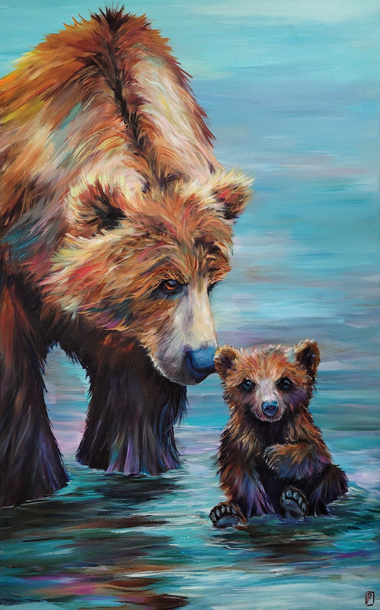Bathtime - original acrylic painting -30" x 48" - $1500