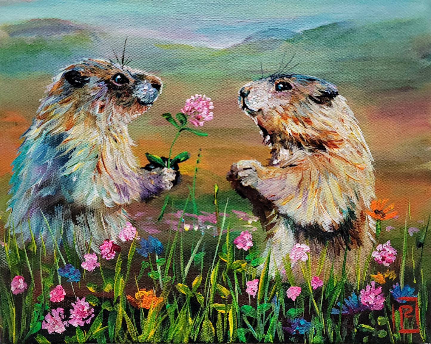 THE PROPOSAL -  A Sound of Music kind of vibe in this one - 8" x 10" ACRYLIC PAINTING