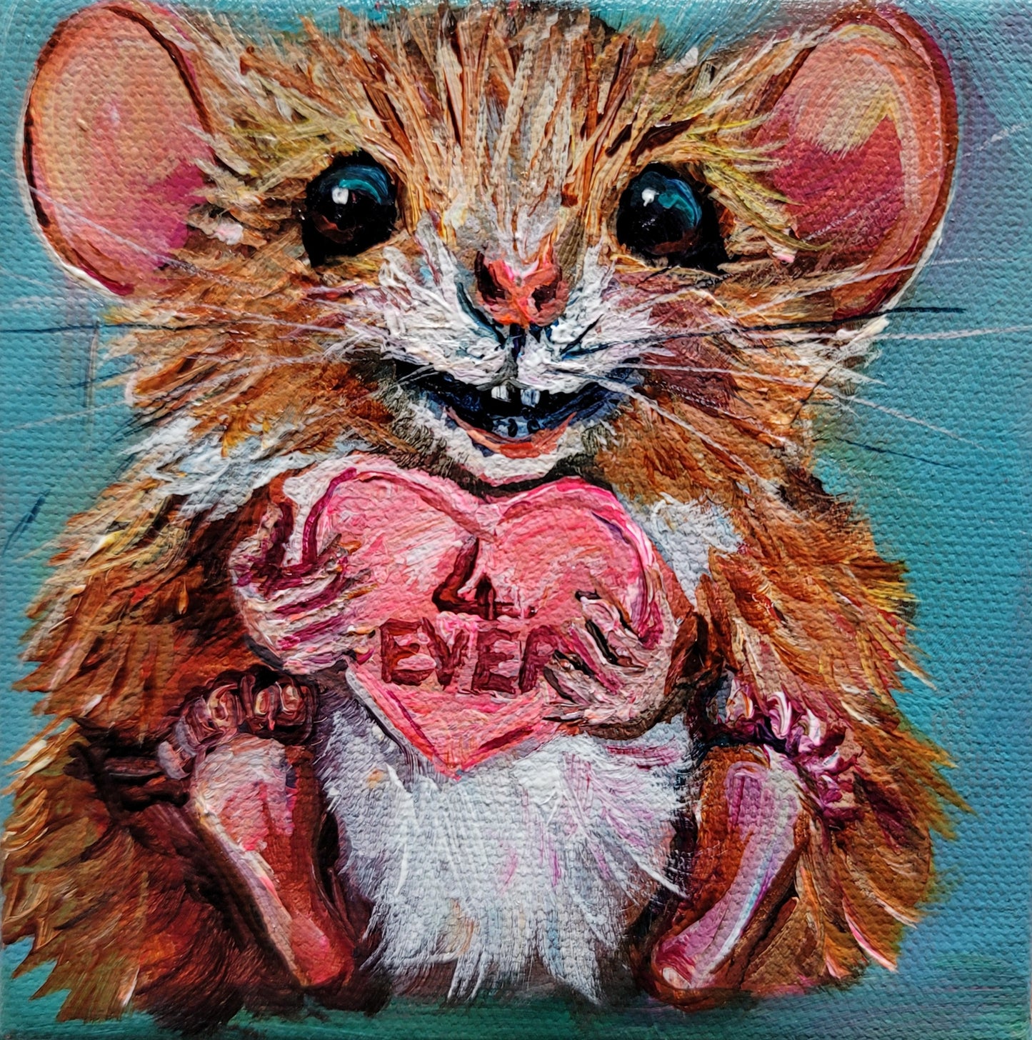 FOREVER -  5 x 5"  ACRYLIC PAINTING