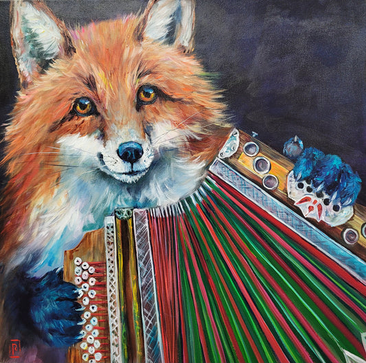 Foxy on the Accordion Print