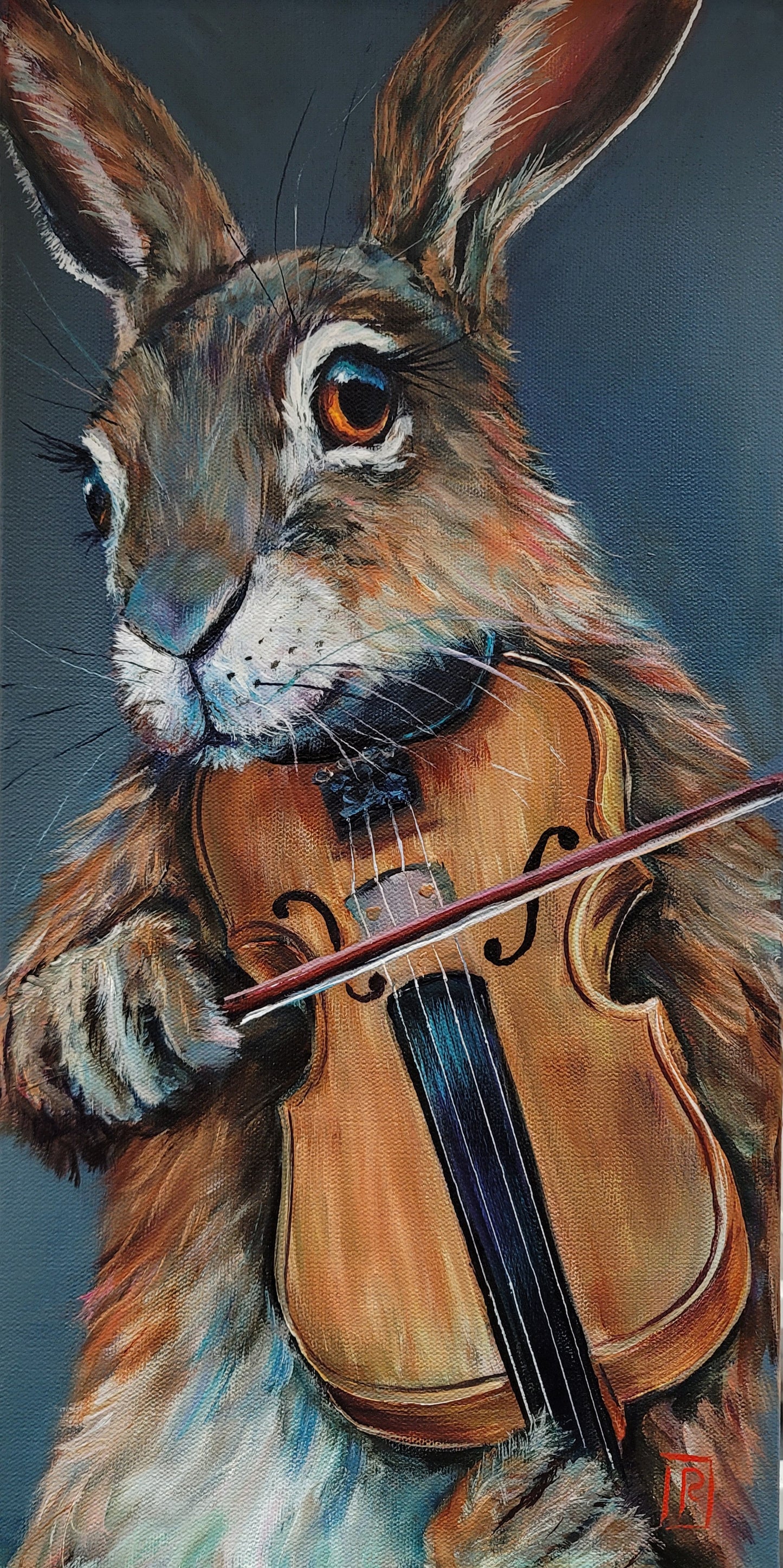Amos on the Fiddle Print