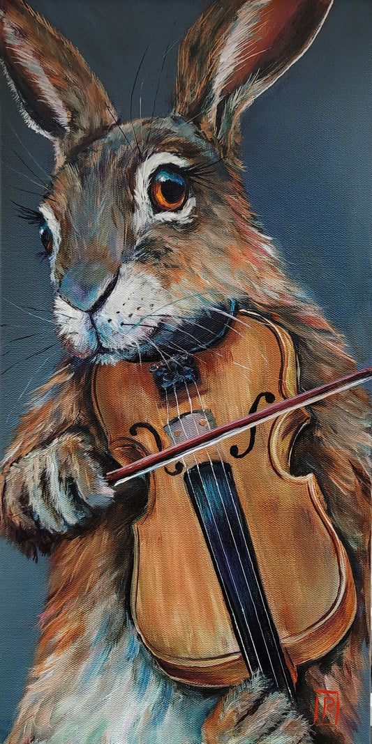 Amos on the Fiddle Print