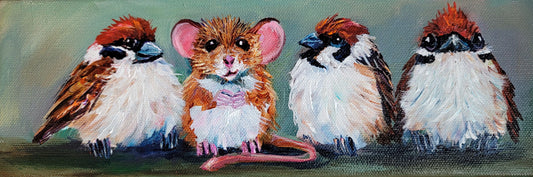CHUMS from DIFFERENT MOMS -  4 x 12" ACRYLIC PAINTING