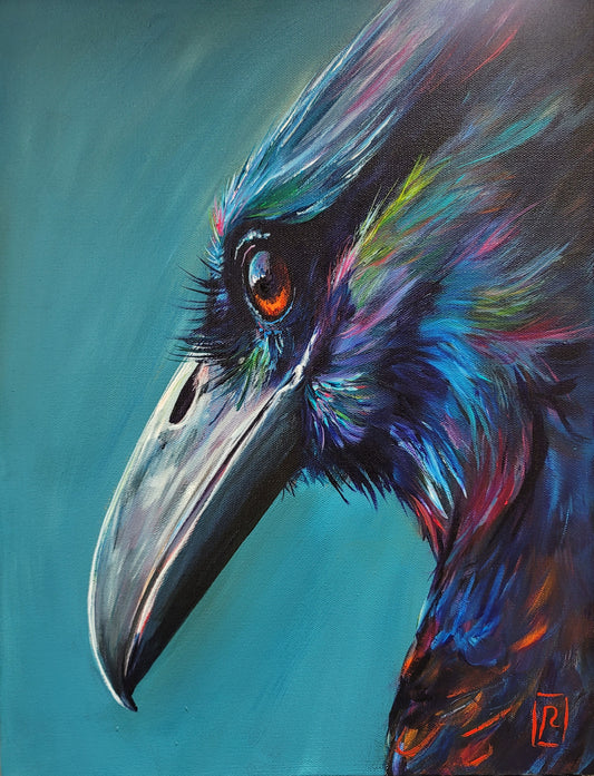SEXY SYLVIA- "Sexy Sylvia giving the side eye."  14 x 18" ACRYLIC PAINTING