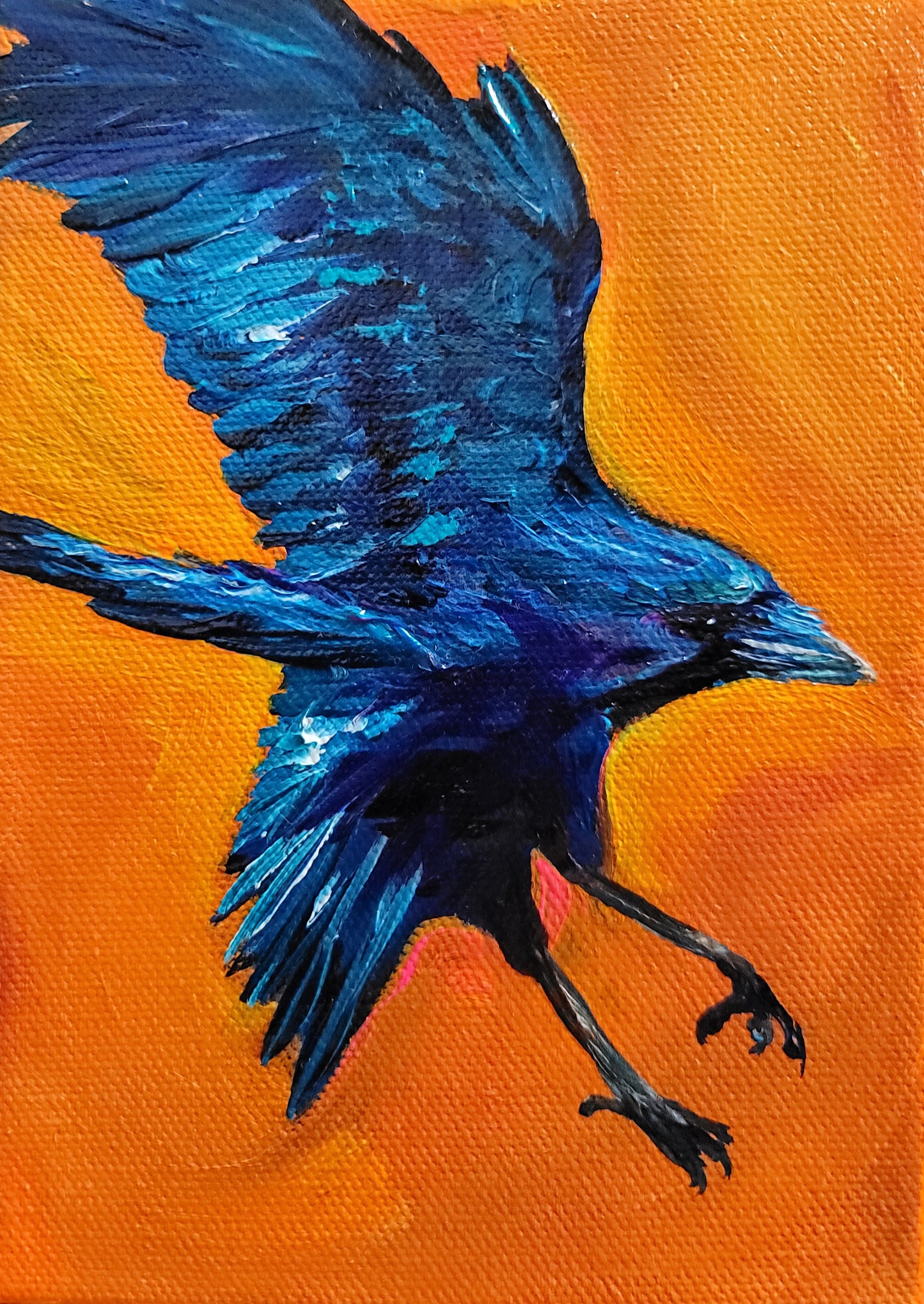 FLYING HIGH -   5 x 7" ACRYLIC PAINTING