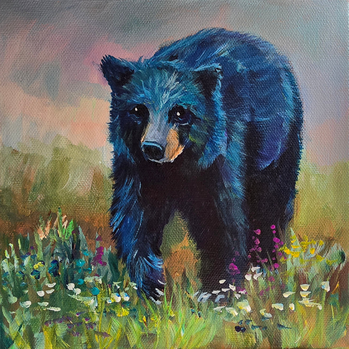 WILDFLOWER STROLL -   8 x 8" ACRYLIC PAINTING