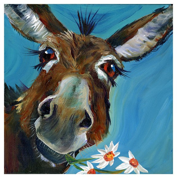 Donkey and Daisies Print