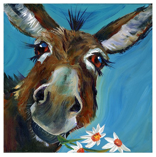 Donkey and Daisies Print